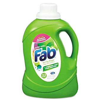 Fab Fab 2X HE Liquid Laundry Detergent, Spring Magic, 50 oz, Bottle - six bottles.