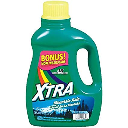 Xtra HE Liquid Laundry Detergent, Mountain Rain, 75 Ounce