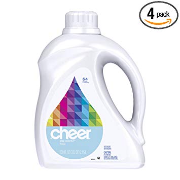 Cheer 2x Ultra Liquid Free & Gentle 64 Loads 100 Fl Oz (Pack of 4)