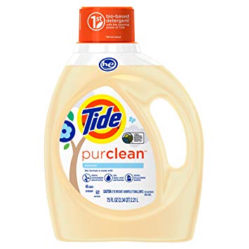 Tide Purclean Liquid Laundry Detergent for Regular and HE Washers, Unscented, 75 Fluid Ounce (Packaging...
