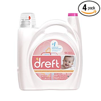 Dreft Concentrated Liquid Detergent 96 Loads 150 Fl Oz (Pack of 4)