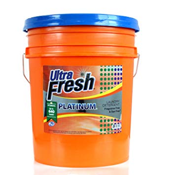 Ultra Fresh UFPTTFNC Platinum Fragrance Free and Dye Free Liquid Laundry Detergent, 5 gal, 640 oz.