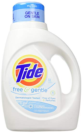Tide Free & Gentle Liquid Detergent - 32 Loads, 50 oz, 2 pk